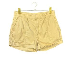 Vanilla Star High Rise Shorts Sz 13 Mustard Yellow Cuffed‎ Pockets Women’s